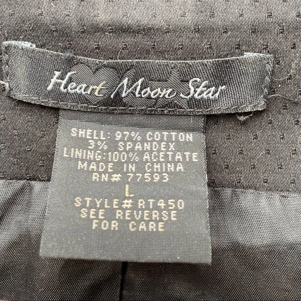 Heart Moon Star Black‎ Blazer